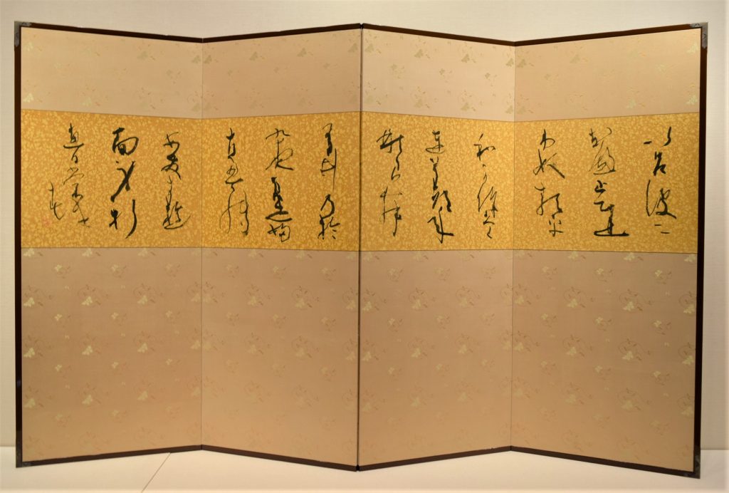 【模写】【伝来】sh7682〈伊藤鳳雲〉額装 俳句 「ほろほろと～」 詠：紀貫之 高島屋美術部シール 現代書家 田中塊堂師事 歌人 三十六歌仙