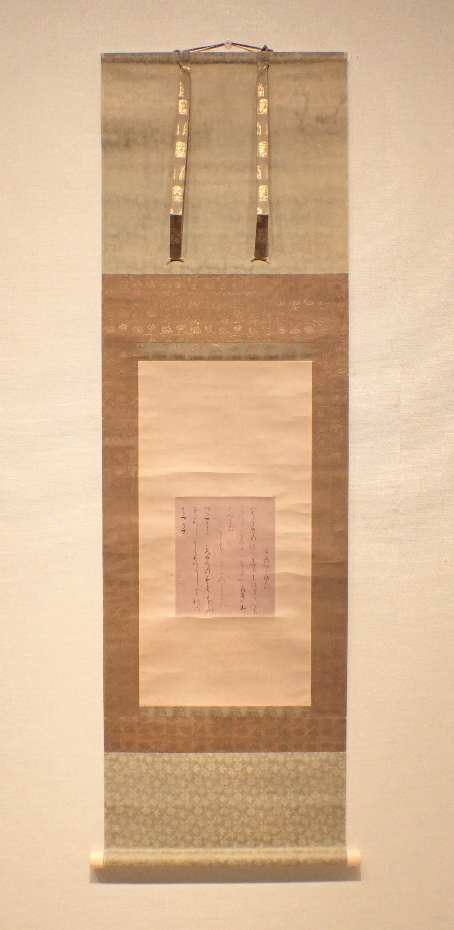 掛軸】新古今和歌集 良けれ 秋の歌 冒頭 江戸時代 古文書 骨董